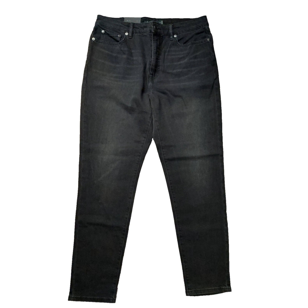 Ralph Lauren Black Super Stretch High Rise Skinny Ankle Denim Jeans Sz 14 / 32 - Picture 10 of 12